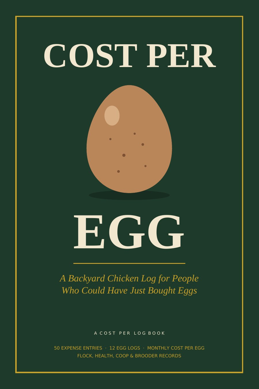 Cost Per Egg: A Backyard Chicken Log for People Who Could Have Just Bought Eggs (book cover)