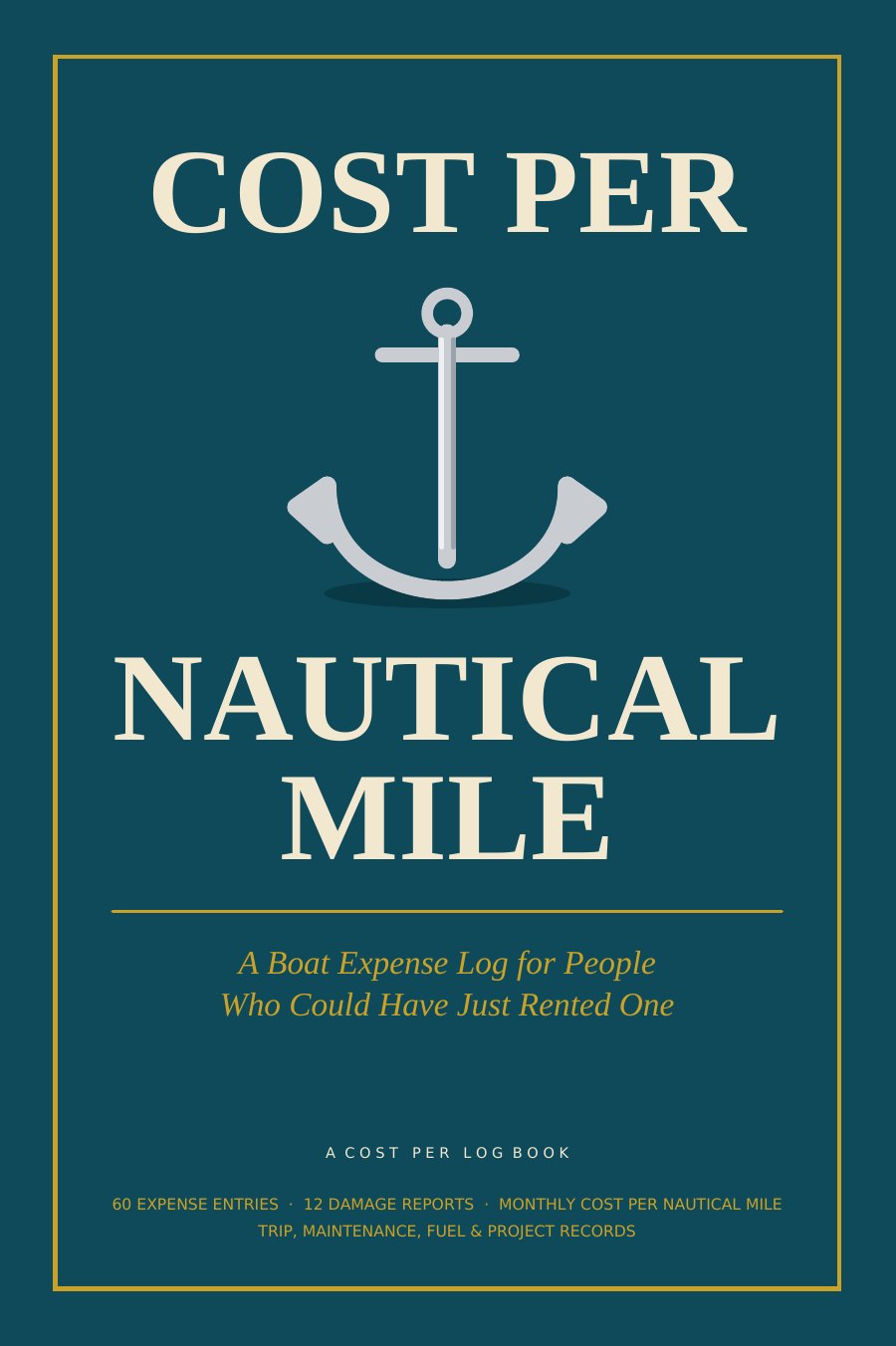 Cost Per Nautical Mile: A Boat Expense Log for People Who Could Have Just Rented One (book cover)